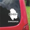 2 (PCS) Chihuahua Mexico Outline Map Stickers Decals (7"x7") view 1