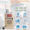 EXMAX EXD-737 Full Band Frequency Shortwave Radio Receiver Airband Portable Handheld Aircraft Digital Alarm Speaker Extend Antenna LCD Screen Orange Backlight Indoor & Outdoor Activities Home-Golden view 4