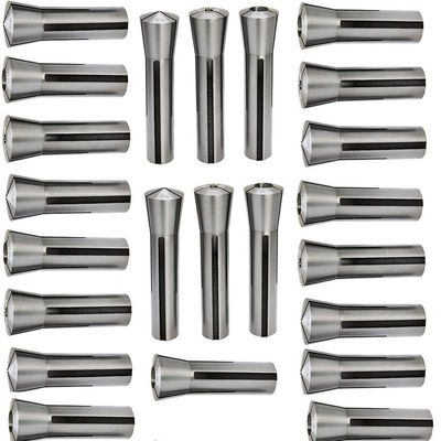 MH GLOBAL Set of 23 Pcs High Grade and Precision Ground R8 Collet Size 1/16 to 3/4 inch