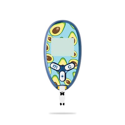 MightySkins Skin Compatible with Abbott Freestyle Lite - Blue Avocados | Protective, Durable, and Unique Vinyl Decal wrap Cover | Easy to Apply, Remove, and Change Styles | Made in The USA