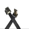 Soft Flat Slim Thin Standard HDMI FFC FPV HDMI Cable Standard HDMI Female Receptacle Plug to Standard HDMI Male 90 Degree Male for Raspberry Gimbal rig Aerial Shooting FPV Black (80CM) view 1