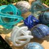 Beachcombers Glass Frosted Knot Light Teal Coastal Beach Nautical Decor Decoration Blue view 2