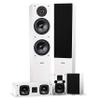 Fluance Elite High Definition Surround Sound Home Theater 5.0 Channel Speaker System Including Floorstanding Towers, Center Channel and Rear Surround Speakers - White (SXHTBWH) view 1