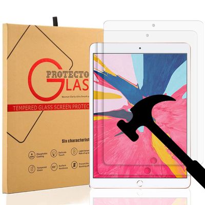 [2 Pack] EpicGadget Glass Screen Protector for 2019 iPad Air 10.5"/iPad Pro 10.5, Ultra HD Clear Anti Bubble Anti Scratch 9H Hardness Tempered Glass Screen Film for 10.5inch iPad air (2019 Released)