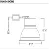 TDH Lighting 8 Inch 0-10v Dimmable Commercial Recessed Downlight Retrofit Kit with Haze Clear Reflector. (3000K, 15 Watts) view 3