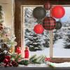 Fun Express Red Buffalo Plaid Hanging Paper Lanterns 8"-12", 6 Pieces view 4