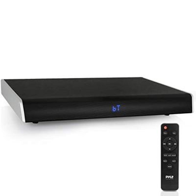 Pyle Surround Sound TV Sound Bar - Bluetooth Compatible Wireless Soundbar for TV w/Built in Subwoofer Speaker - Television Sound Bar System w/LCD/HDMI/Optical/RCA/AUX/USB/Coaxial PSBV630HDBT.5, Black