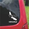 2 (PCS) Veracruz Mexico Outline Map Stickers Decals (9"x9") view 1