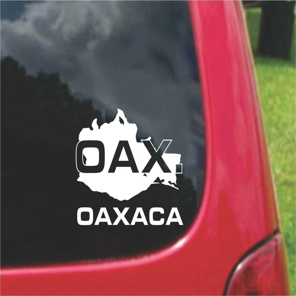 2 (PCS) Oaxaca Mexico Outline Map Stickers Decals (5"x8")