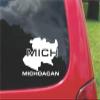 2 (PCS) Michoacan Mexico Outline Map Stickers Decals (5.5"x5.5") view 1