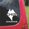 2 (PCS) Chiapas Mexico Outline Map Stickers Decals (5.5"x5.5") view 1