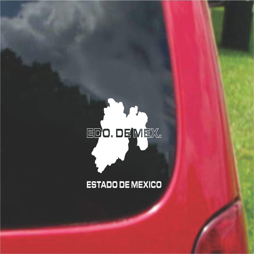 2 (PCS) Estado De Mexico Mexico Outline Map Stickers Decals (5.5"x5.5")
