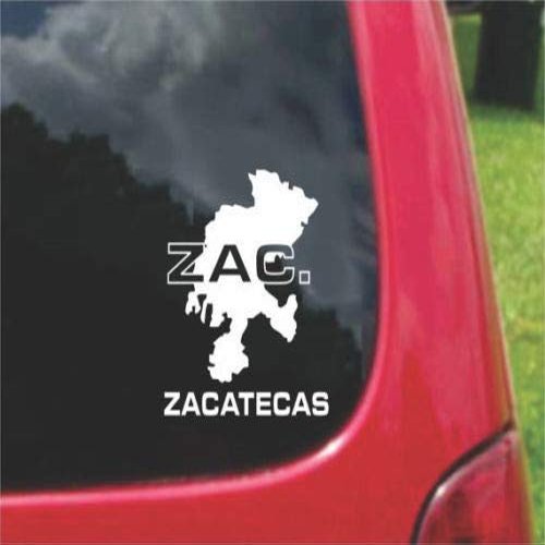 2 (PCS) Zacatecas Mexico Outline Map Stickers Decals (5.5"x5.5")