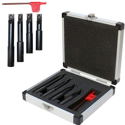MH GLOBAL Set of 4 Pieces 1/2 Inch Shank Indexable Boring Bar with Free TCMT Insert