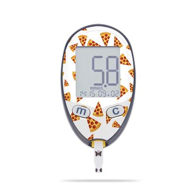 MightySkins Skin Compatible with Abbott Freestyle Freedom Lite - Body by Pizza | Protective, Durable, and Unique Vinyl Decal wrap Cover | Easy to Apply, Remove, and Change Styles | Made in The USA