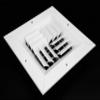 8" w X 8" h Extruded Aluminum Adjustable Core Mount Supply Ceiling HVAC Air Grille Interchangeable: 1-Way view 3