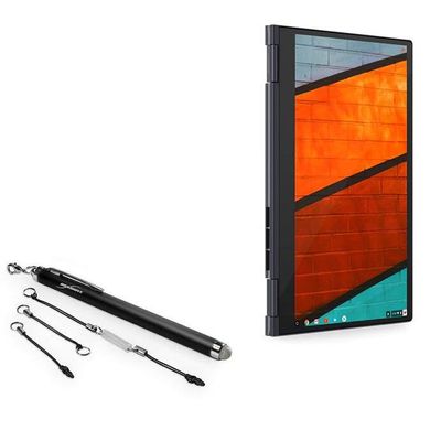 BoxWave Stylus Pen Compatible with Lenovo Yoga Chromebook (15.6 in) - EverTouch Capacitive Stylus, Fiber Tip Capacitive Stylus Pen - Jet Black