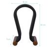 Navaris Omega Headphone Stand - Synthetic Leather Headset Hanger with Wood Base - Holder for Wired, Wireless, Gaming, DJ, Studio Headphones - Black view 4
