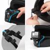 Lupholue Motorcycle Helmet Chin Strap Mount Compatible with GoPro Hero 12, 11, 10, 9, 8, 7, (2018), 6, Hero Black, Insta 360, Session, Xiaomi Yi, SJCAM (Blue) view 2