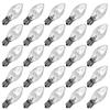 Romasaty 25 Pack Clear Replacement Bulbs, C7 Outdoor String Light Bulbs, C7/E12 Candelabra Base Night Light Bulbs, 5 Watt-Clear view 1