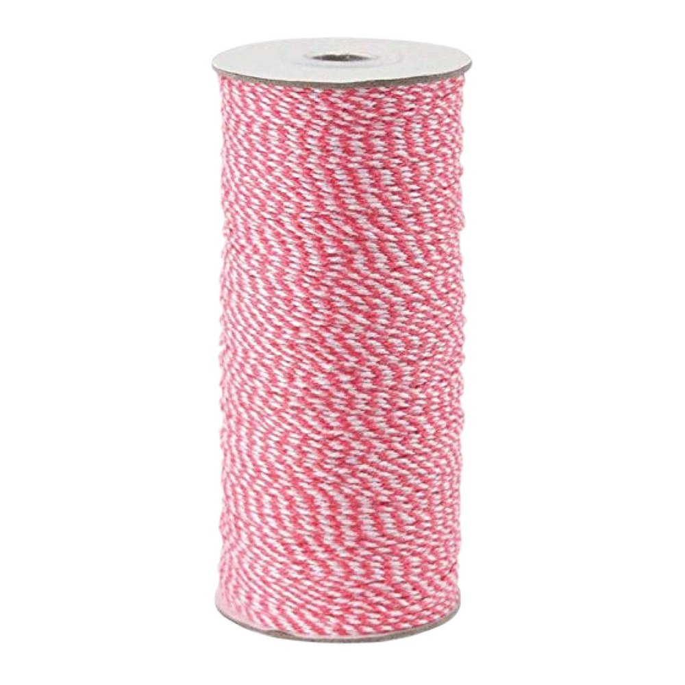 Oasis Supply 16 Ply Heavy Duty Cotton Bakers Twine, 2 mm x 750 Feet Gift Wrapping Twine (Pink)