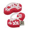 32GB Flip Flop Shape USB Stick USB 2.0 Memory Stick Flash Drive PenDrive Thumb Drive U Disk Data Storage USB Flash Disk with Chain (Red) view 1