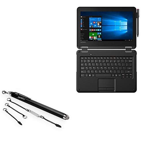 BoxWave Stylus Pen Compatible with Lenovo 300e Chromebook 1st Gen (11.6 in) - EverTouch Capacitive Stylus, Fiber Tip Capacitive Stylus Pen - Jet Black