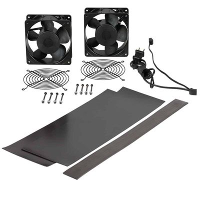 Lowell FW2-KIT-VB Whisper Fan/Vent Blocker Kit for LWR Series; 2 x 4.7-Inch Whisper Fans, 50-CFM Each and Fan Guards; Standard Cord; Includes 3 Magnetic Vent Blockers, 0.60-Inch Thick Each