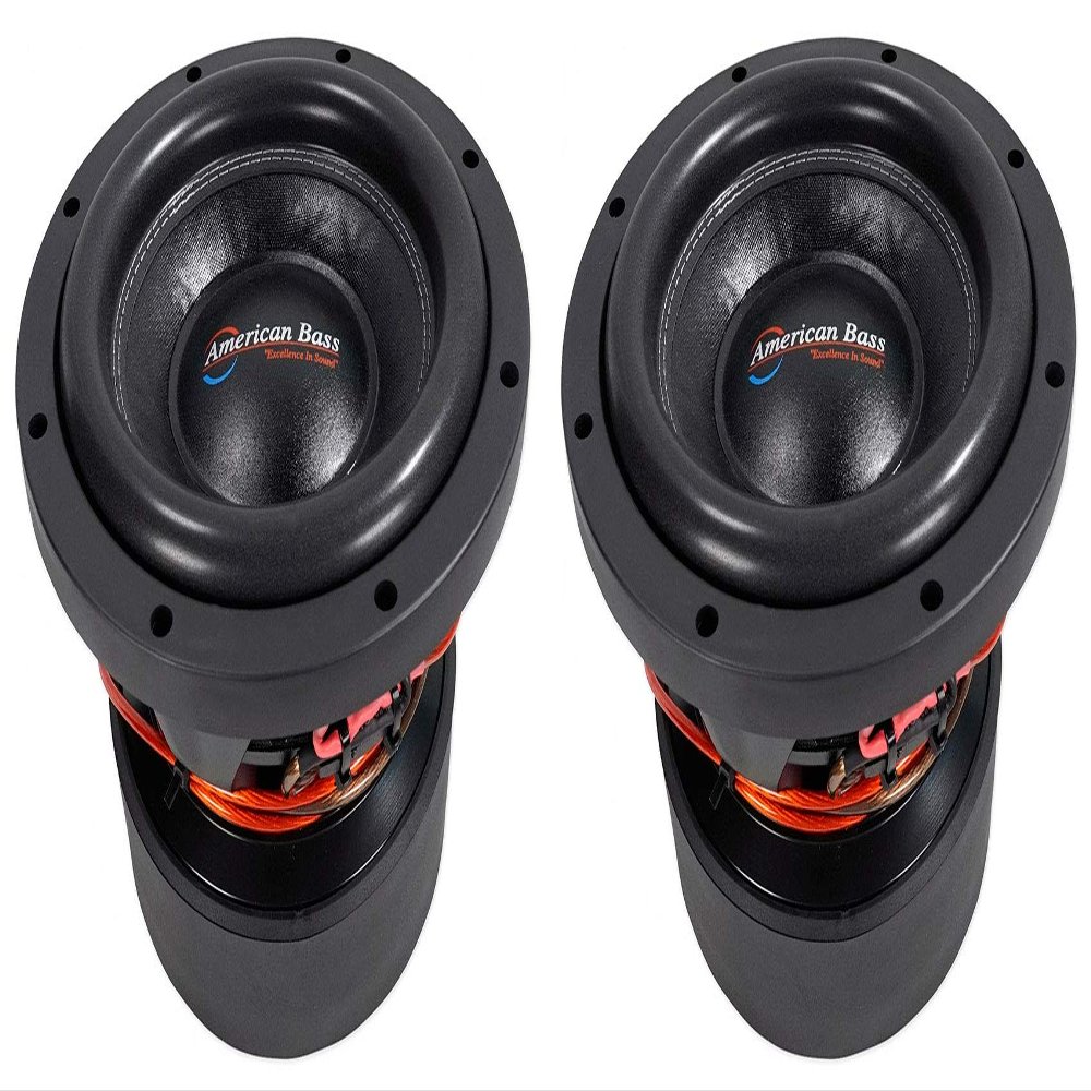 (2) American Bass HD10D2 HD 10" 4000w Competition Car Subwoofers 300 Oz Magnets