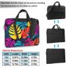 Colorful Tropical Leaf Print Laptop Bag Pouch Briefcase Fits 13/14/15.6 inch Notebook Computer Bags for Women Men view 2