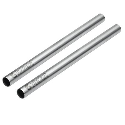 Bright Tangerine 9" Drumstix 15mm Sterling Titanium Support Rods, Pair