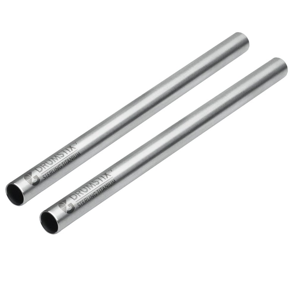 Bright Tangerine 9" Drumstix 15mm Sterling Titanium Support Rods, Pair