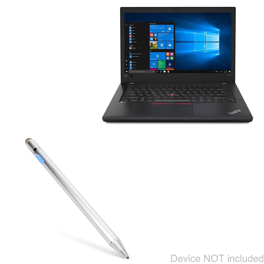 BoxWave Stylus Pen Compatible with Lenovo ThinkPad L480 with Touchscreen (14 in) - AccuPoint Active Stylus, Electronic Stylus with Ultra Fine Tip - Metallic Silver