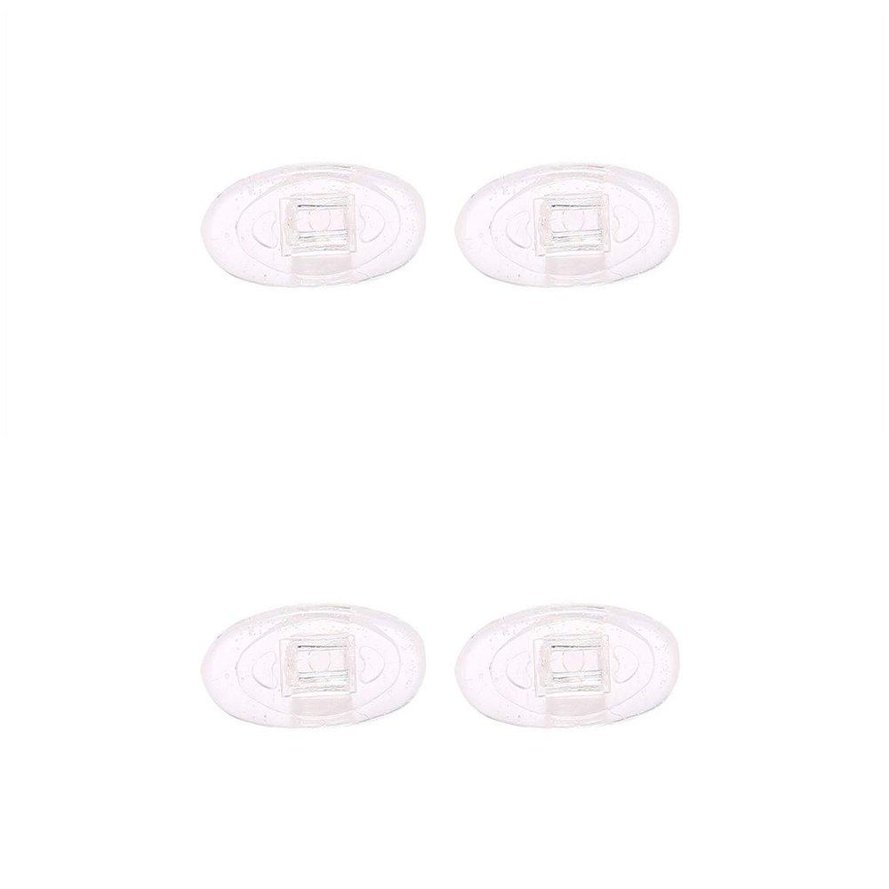 NicelyFit Clear Push-on Snap-in Nose Pads for Oakley Eyeglass Glass Frames Eyewear etc. (2 Pairs)
