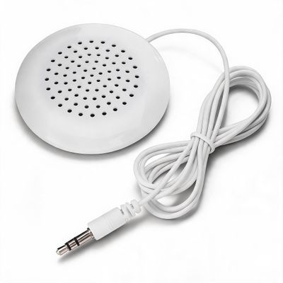 Zopsc DIY Pillow Speaker, Portable 3.5mm Stereo Speaker for MP3 MP4 Mobile Phone CD Player, White Lightweight Sleep Sound Companion