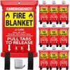 JJ CARE Fire Blanket 10 Pack with Hooks, 40" x 40" Flame Retardant Emergency Safety Cover for Home, Kitchen, Grill, Car, Office, Camping, High Heat Resistant view 1