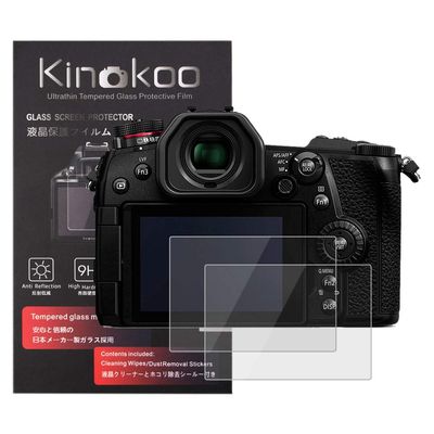 kinokoo Tempered Glass Film for Panasonic G9 Crystal Clear Film Panasonic G9 Screen Protector Bubble-free/Anti-scratch(2 pack)