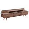 Modway Omnistand 74" Mid-Century Modern Low Profile Media Console Entertainment TV Stand in Walnut view 1