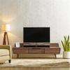Modway Omnistand 74" Mid-Century Modern Low Profile Media Console Entertainment TV Stand in Walnut view 2
