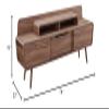 Modway Omnistand 74" Mid-Century Modern Low Profile Media Console Entertainment TV Stand in Walnut view 3