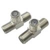 KOSTONA F-Type RG6 Coax Cable Splitter Combiner Adapter Connecter for TV Video Antenna Cable Satellite (2 Pack, 3-Way F-Type Female to 2 Female) view 1