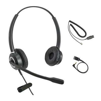 Avaya Headset HD Voice with HIS Adapter Compatible with Avaya 1600, 9600, J100 Series Phones Model, Plus 3.5mm Adapter for Smartphone