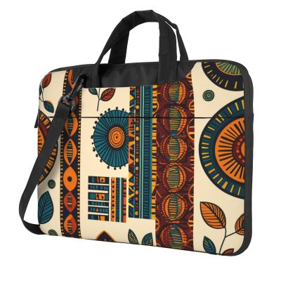 African Ethnic Pattern Print Laptop Bag Pouch Briefcase Fits 13/14/15.6 inch Notebook Computer Bags for Women Men