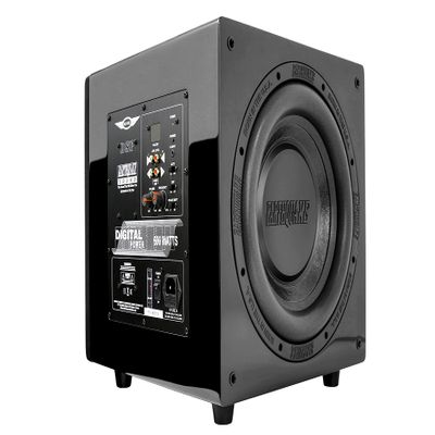 Earthquake Sound MiniMe DSP P-12 12-inch Powered Subwoofer with DSP Control and SLAPS Passive Radiator Technology, Black