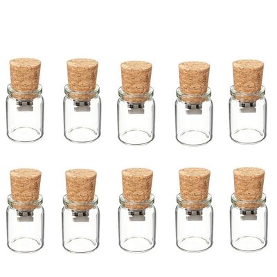 10PCS Cute Drift Bottle USB Flash Drive Memory Stick Storage U-Disk Xmas Gift (3.0, 64GB)