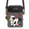 Chala Handbags Cow Cellphone Crossbody Handbag - Cow Lover Farmer, 5" x 7.5" x 1" view 2