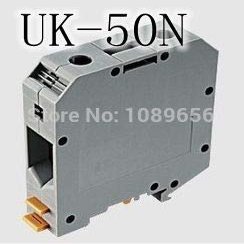 Davitu 10pcs UK-50N DIN rail universal class Terminal Splice lug plate Wiring row