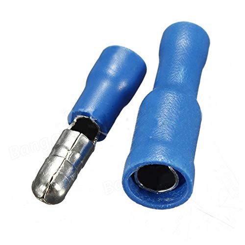 Davitu 100pcs/bag Male and Female Insulated Wire Bullet Crimp Connector Terminal