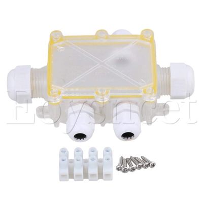 Davitu IP68 5-way 450V 24A Transparent Waterproof Junction Box for 4-9mm Cable