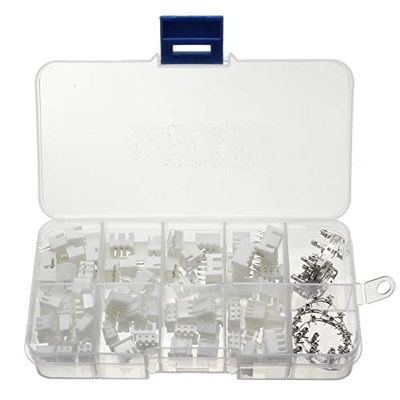 Davitu 50Pcs 2p 3p 4p Pitch Terminal/Housing/Pin Header Connector Wire Connectors Adaptor XH2P Kits With Box